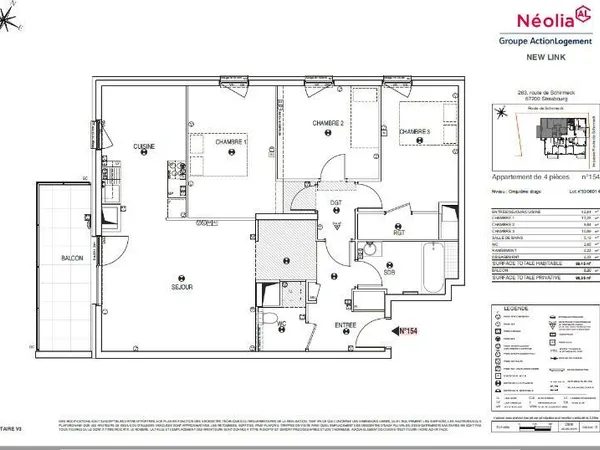 Appartement 4 pièces 89 m² 