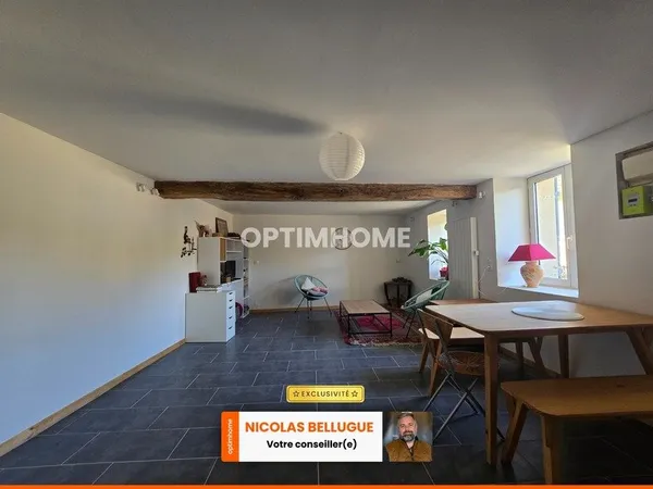 Maison de caractère, 1 chambre, cour privative, extension envisageable 