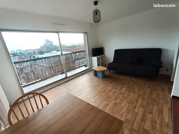 Studio 26 m2 meublé rue Gambetta LILLE, chauffage et eaux inclus 