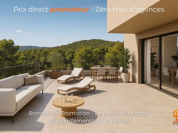 SUBLIME APPARTEMENT T4 DE 81M² AVEC 2 TERRASSES DE 86M² PROCHE DE LA MER 