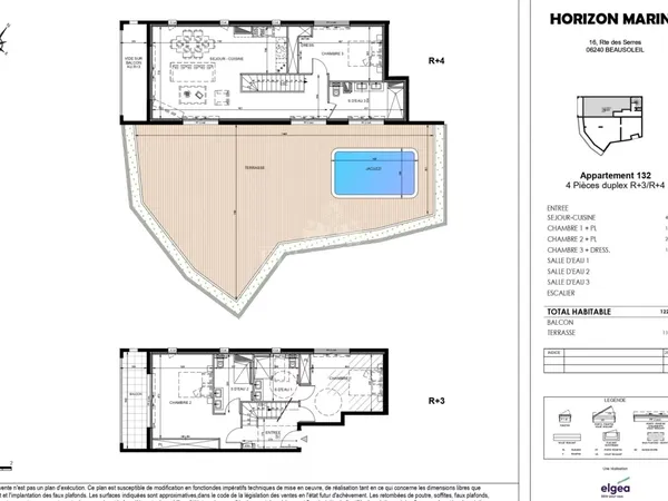 Horizon Marine - Penthouse duplex en cours de réalisation avec terrasse panoramique et jacuzzi 