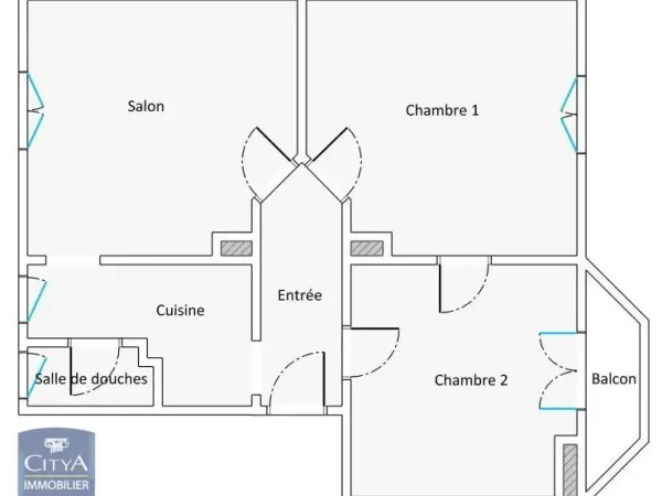Appartement 3 pièces 64 m² 