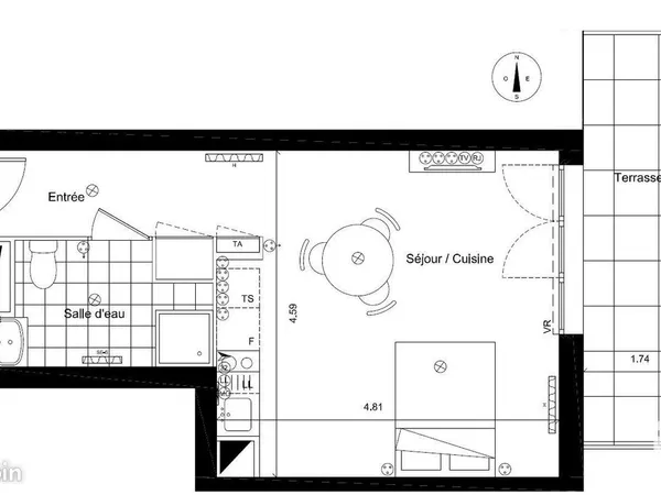 Appartement 1 pièce 31 m² 