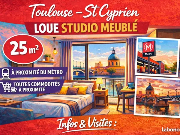 Studio Meublé St Cyprien 