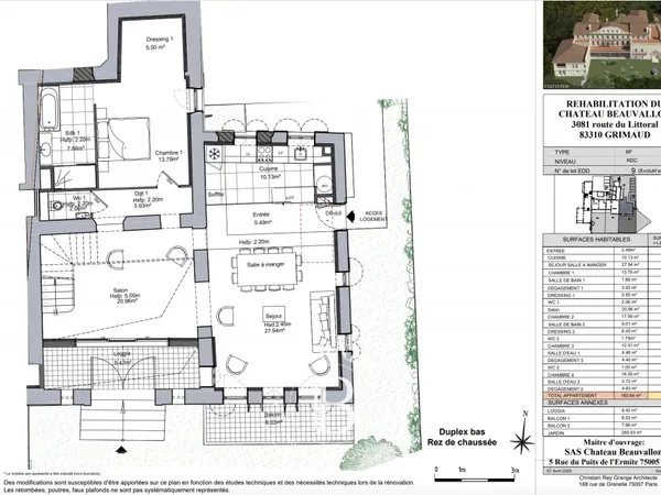 GOLFE DE SAINT-TROPEZ - LUXUEUX APPARTEMENT 4 CHAMBRES AVEC TERRASSE ET JARDIN 