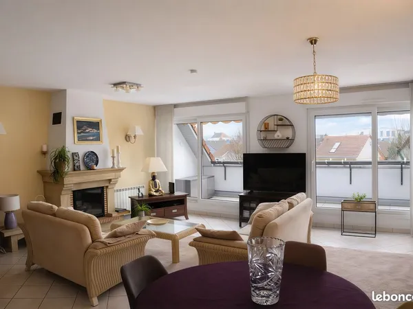 Particulier vend Duplex Lumineux 93 m² | Balcon Sud & Garage 34 m² + Parking | RÉSIDENCE PRIVÉE 