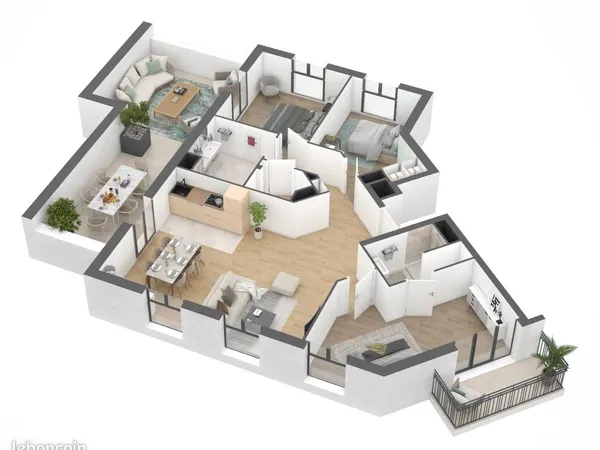 Appartement 4 pièces 90 m² 