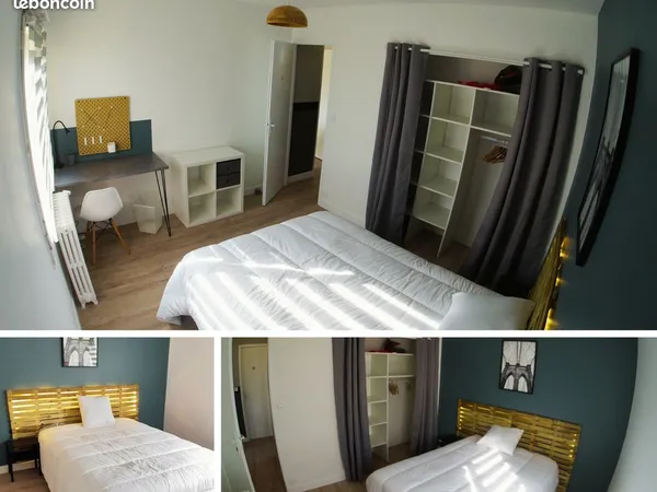 Chambre meublée "All Inclusive" en colocation idéale pour étudiant, alternant, jeune embauché 