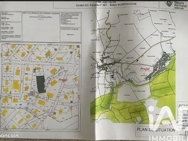 Terrain 600 m² Morfontaine 