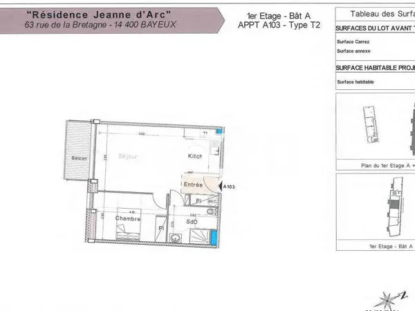 Appartement 2 pièces 46 m² 