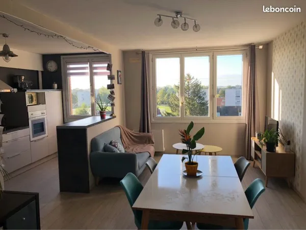 LOUE APPARTEMENT 57M2, T2, lumineux, parking 