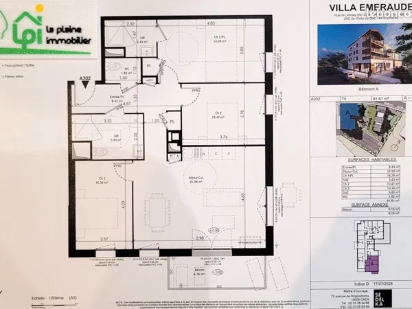 Appartement 4 pièces 82 m² 
