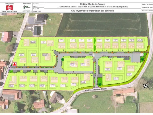 Terrain constructible 424 m² 