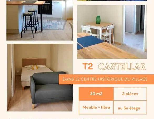 T2 meublé CASTELLAR 
