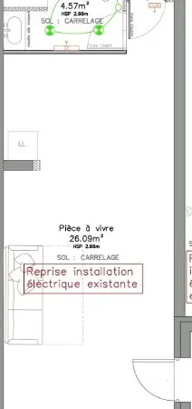 Studio refait a neuf 