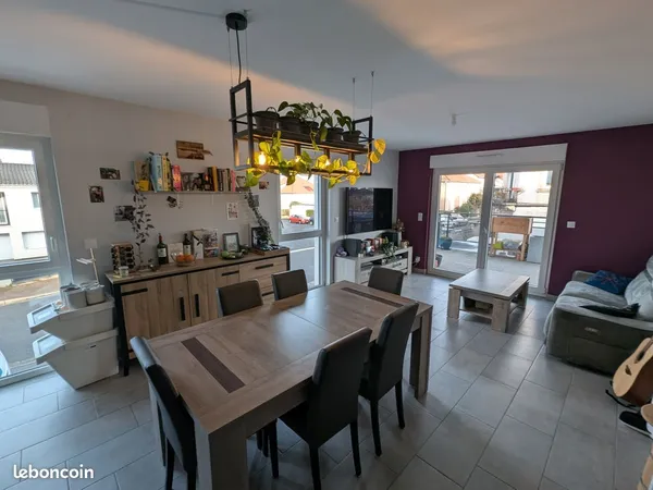 T3 Meublé 69 m² - Terrasse & Parking - Talange (Récent 2020 / Proche Luxembourg) 