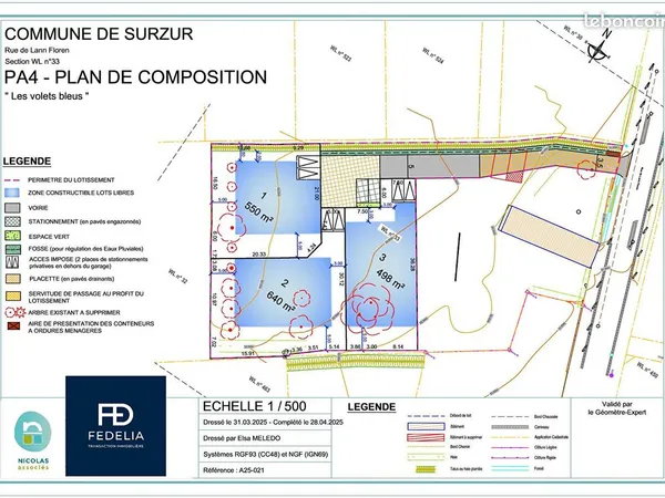 Terrain 550 m² SURZUR 