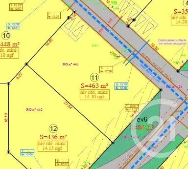 Terrain 463 m² 