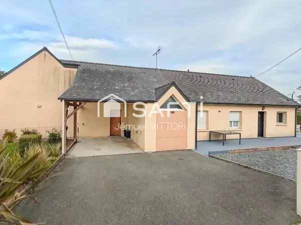 Plain-pied 180 m², 5 chambres, bureau, carport 