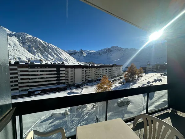 Tignes Le Lac sur pistes vue sud appartement T2 + Cabine 