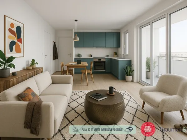 3 PIÈCES de 60m² + EXT(s) de 19m² 