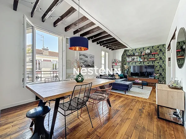 ISSY LES MOULINEAUX - QUARTIER LA FERME - Vente d'un appartement 3 pièces en duplex traversant en 