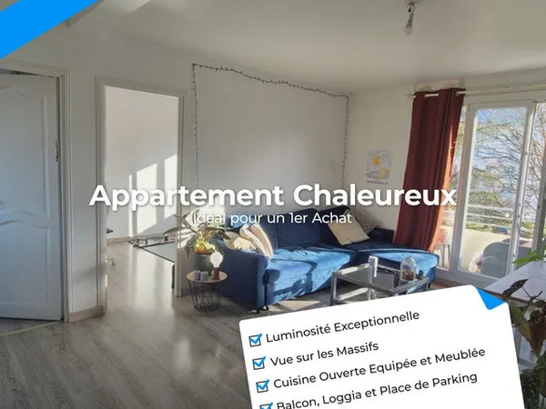 Nouveauté - Vivre au calme avec vue montagnes - T4 lumineux 61 m² avec balcons et parking 