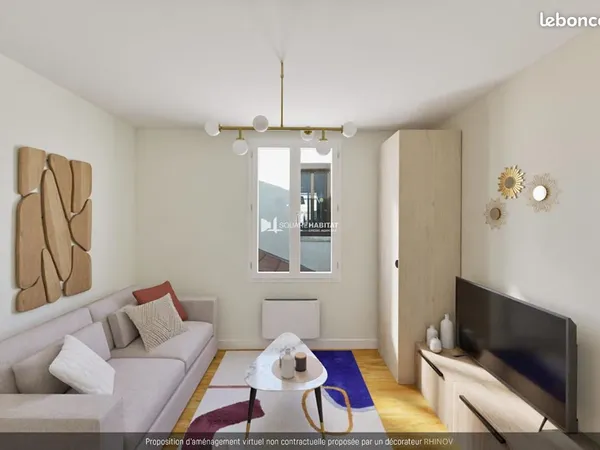 Studio 1 pièce 23 m² 
