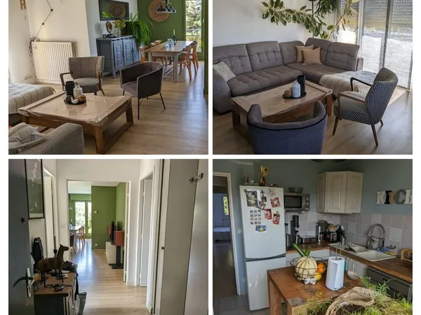 Bel appartement 91 m2, dernier étage, 3 chambres avec cave et garage box 