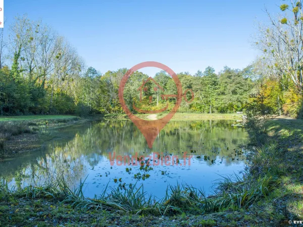 Etang pour la pêche - 5200 m2 sur terrain 9062 m2 