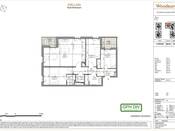 Appartement 4 pièces 80 m² 
