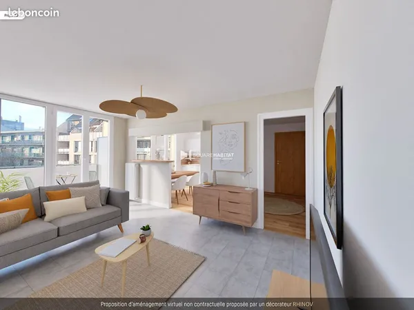 Appartement 3 pièces 64 m² 