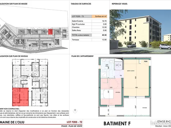 Appartement 2 pièces 41 m² 