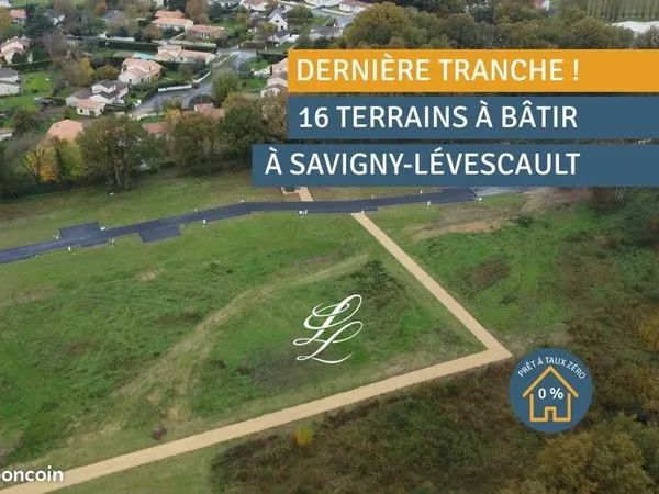 Terrain 609 m² Savigny Levescault 
