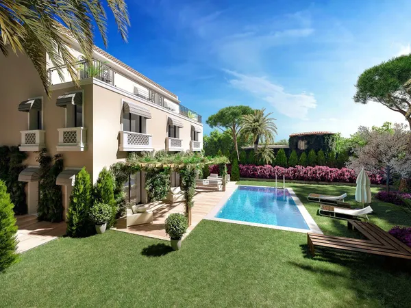Luxueux appartement duplex 5 pièces de 210 m² avec terrasses, jardin et piscine privative dans un 