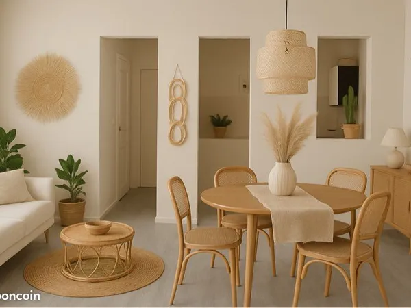 T2 meublé + bureau - 49m² - rénové 