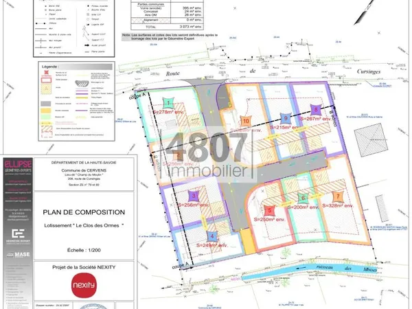 Terrain 200 m² Cervens 