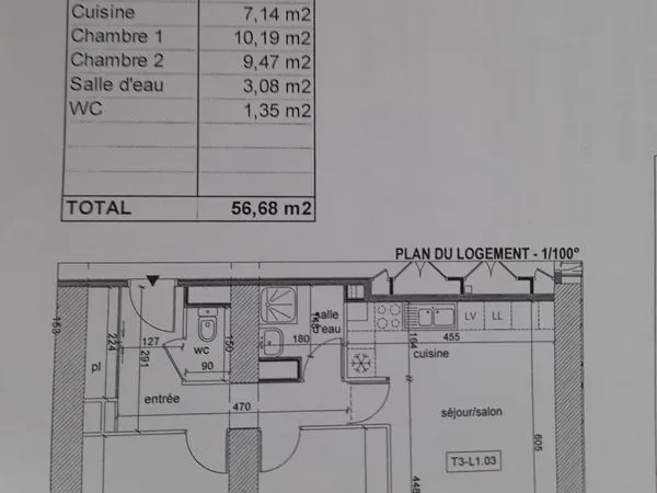 Appartement T3 