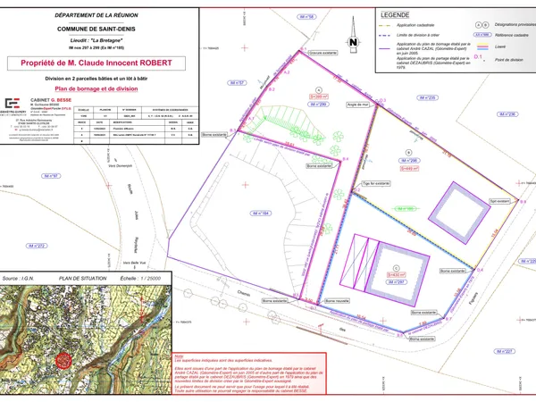 Terrain constructible de 399 m2 à la Bretagne Saint-Denis 