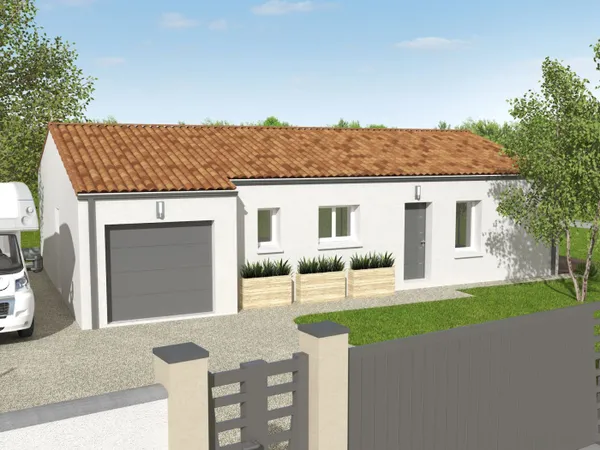 Terrain + maison 83 m² 