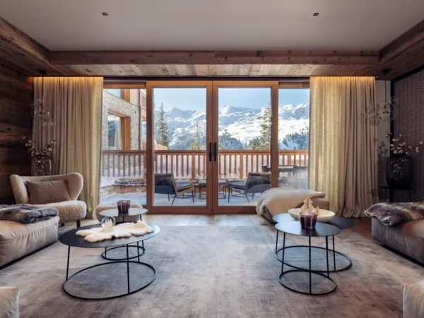 MERIBEL - RARISSIME DANS UN CADRE BOISE 
