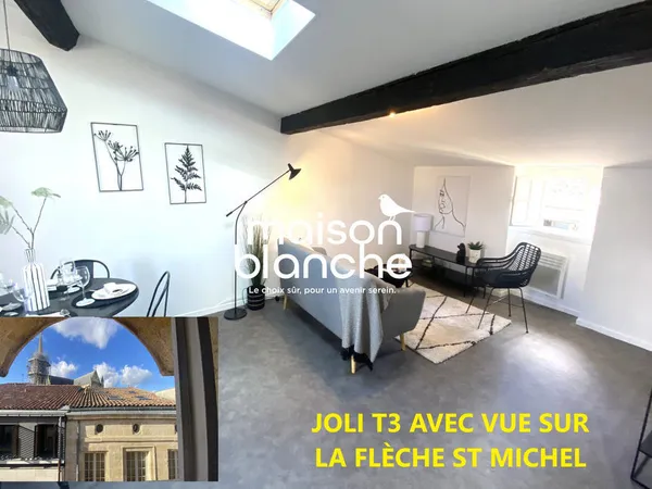 VIEUX BORDEAUX : Beau T3+bureau libre de 64m2 au sol environ Vue 