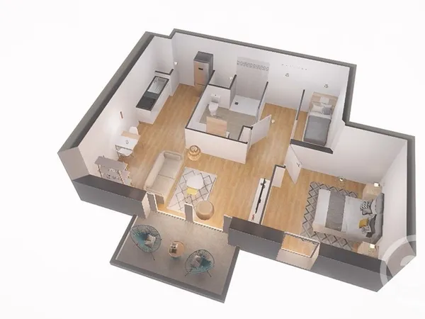 Appartement 3 pièces 45 m² 