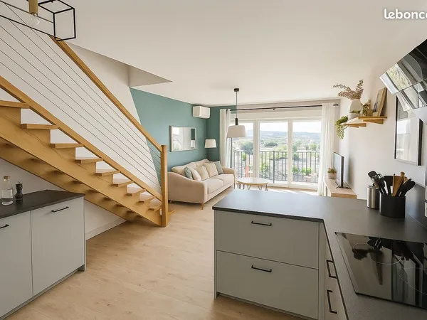 T3 duplex de 71 m² - Terrasse - Vue dégagée - Lançon-Provence 