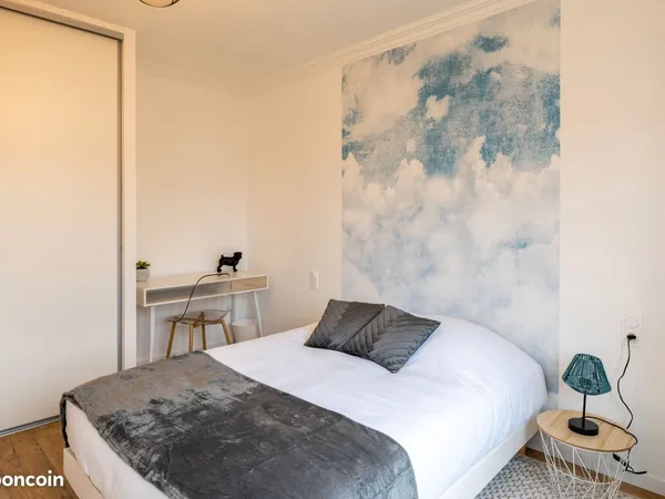 1 chambre meublée en colocation tous services inclus, avec salon 