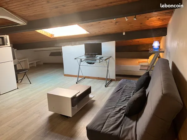 Studio atypique mansardé - centre ville (50m Mairie) 