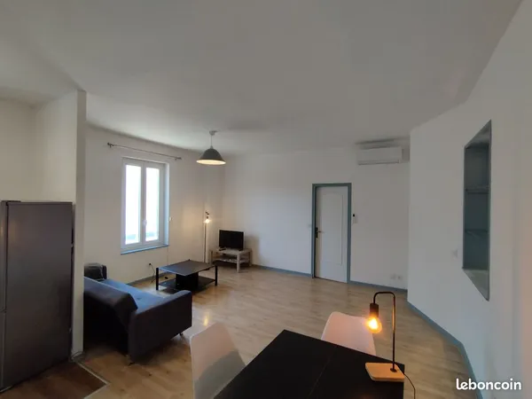Grand T2 58m² meublé 