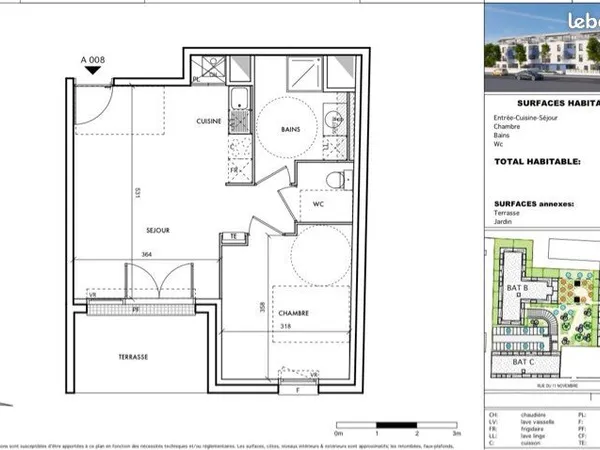 Appartement T2 44m2 à Villenave d'Ornon 