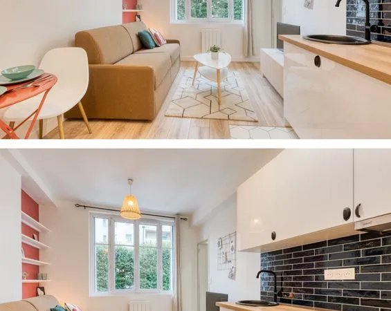 Studio 1 pièce meublé 17m2 refait à neuf 