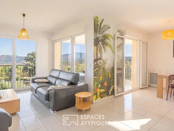 Appartement dernier étage avec vue dominante sur les vignes 